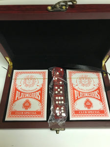 Card and dice set (rosewood box)